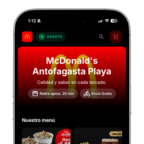 Menú Kitchat en Mac — ejemplo real El Padrino Pizza